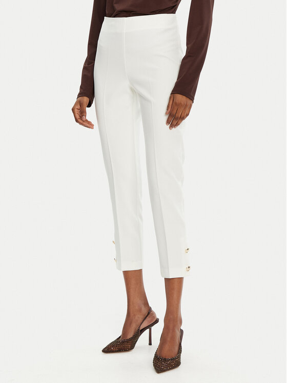 Rinascimento Medžiaginės kelnės · Balta · Regular Fit