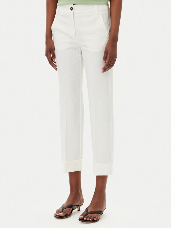 Marella Medžiaginės kelnės · Écru · Regular Fit