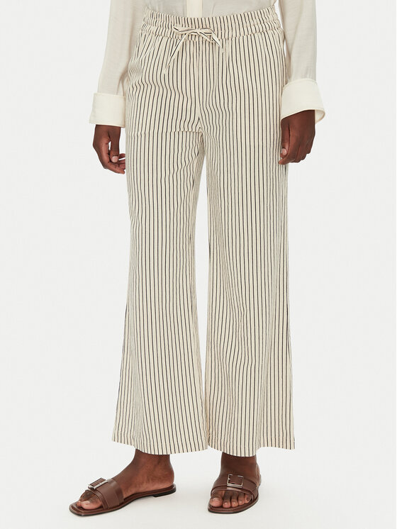 Fransa Medžiaginės kelnės · Smėlio · Relaxed Fit