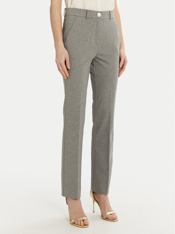 Marella Medžiaginės kelnės · Pilka · Slim Fit