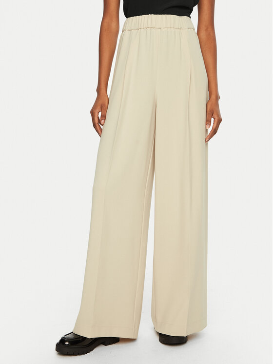 Patrizia Pepe Medžiaginės kelnės · Smėlio · Regular Fit