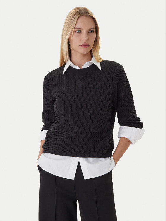 Tommy Hilfiger Megztinis · Juoda · Regular Fit