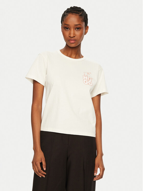 HUGO Marškinėliai · Écru