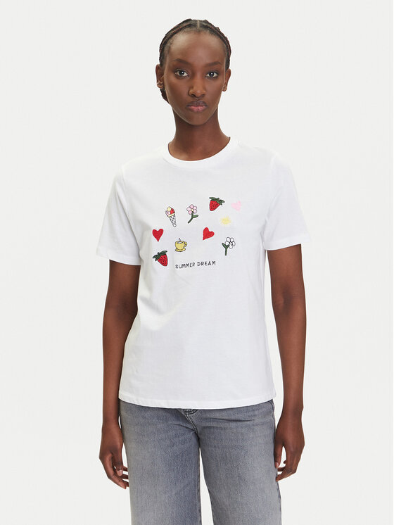 Pieces Marškinėliai · Balta