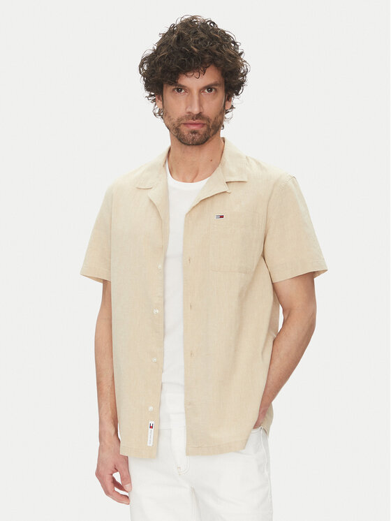 Kodas SUN15 Tommy Jeans Marškiniai · Smėlio · Regular Fit