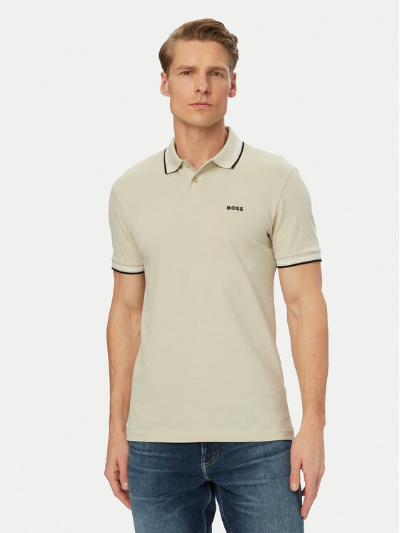 BOSS Polo marškinėliai · Šviesiai smėlinė