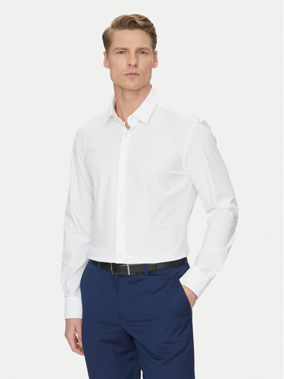 BOSS Marškiniai · Balta · Slim Fit