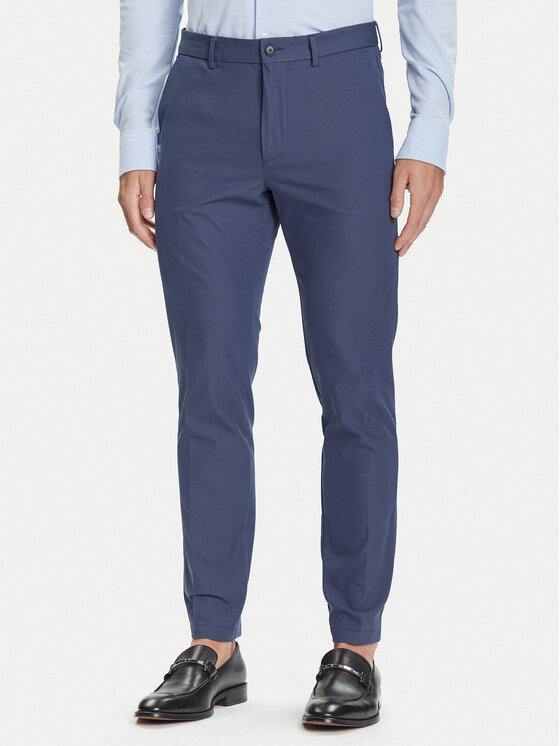 BOSS Chinos kelnes · Mėlyna · Slim Fit