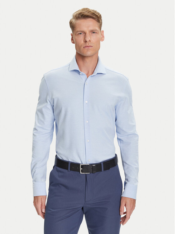 BOSS Marškiniai · Žydra · Slim Fit