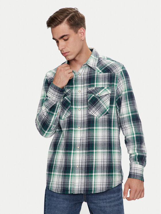 Wrangler Marškiniai · Žalia · Regular Fit