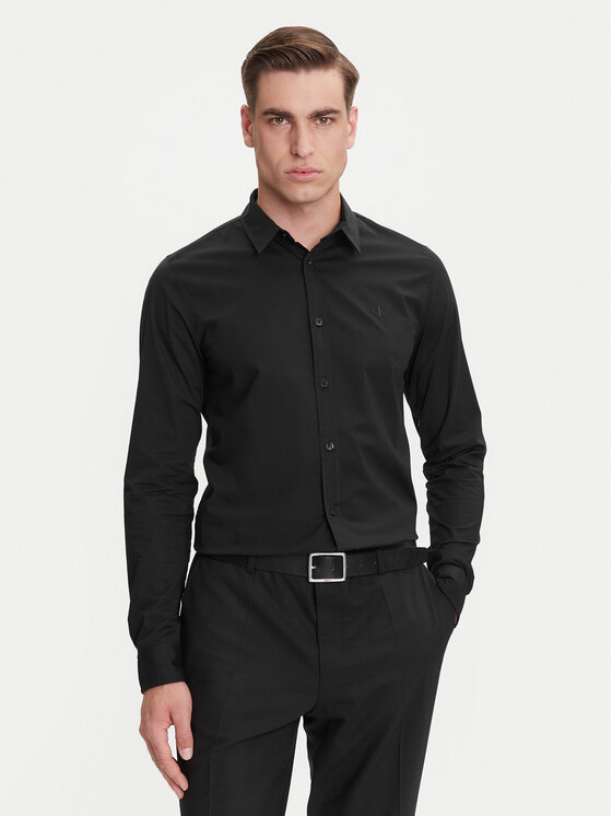 Calvin Klein Jeans Marškiniai · Juoda · Slim Fit