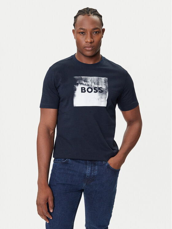 BOSS Marškinėliai · Tamsiai mėlyna