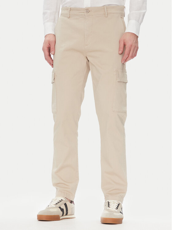 Kodas 20MAY Pepe Jeans Medžiaginės kelnės · Smėlio · Slim Fit