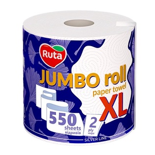 Popieriniai rankšluosčiai RUTA JUMBO XL, 2 sl., 550 lap., 1 rit.