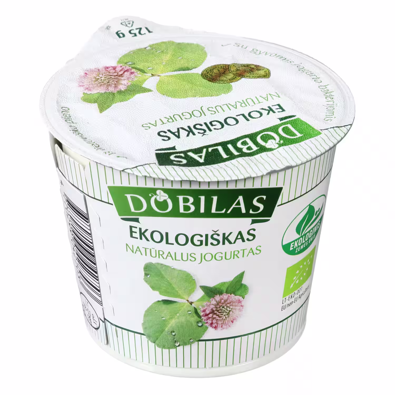 Ekol. nat. jogurtas DOBILAS, 2,3-4,6 %, 125 g