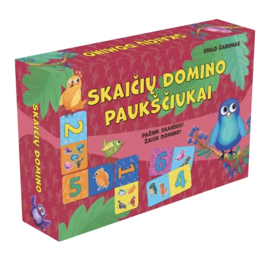 Žaidimas "Skaičių domino. Paukščiukai"