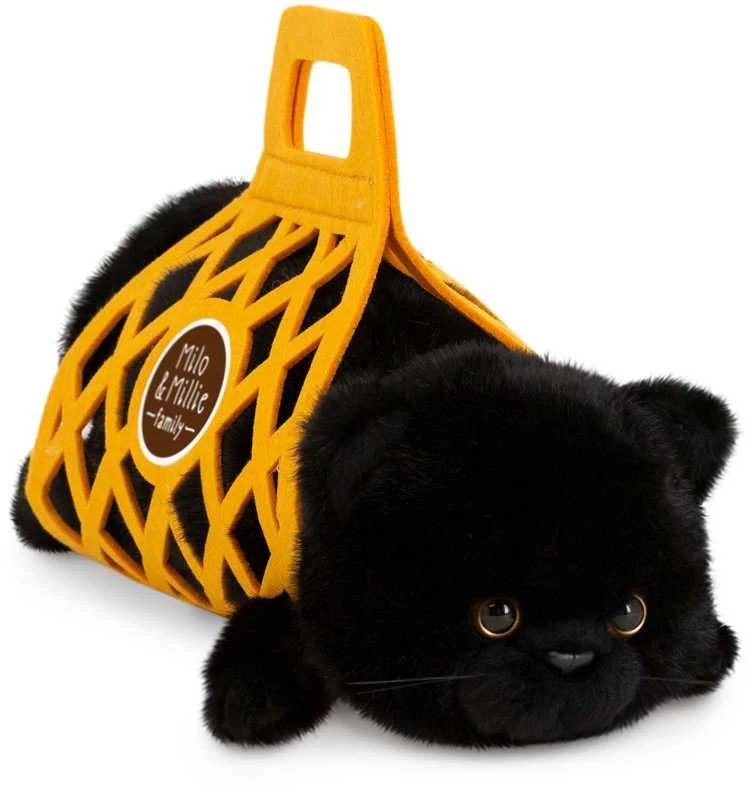Pliušinis katinas Milo&Millie, 35 cm, juodas