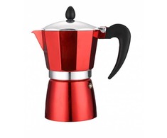 Kavos aparatas Kubietiškas kavos virimo aparatas Rosberg R51173BP9, 9 puodeliai, aliuminio, raudonas