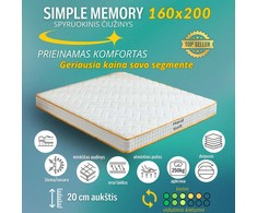 Meb Podrez Simple Memory dvipusis čiužinys dydis 160