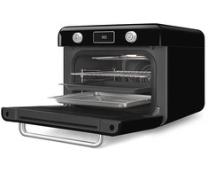 SMEG COF01BLEU juoda kombinuota stalinė garinė orkaitė