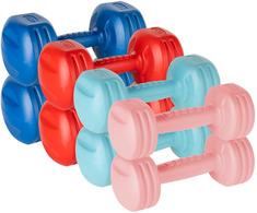 Bituminių hantelių rinkinys 20kg (2x1kg + 2x2kg + 2x3kg + 2x4kg), REBEL ACTIVE