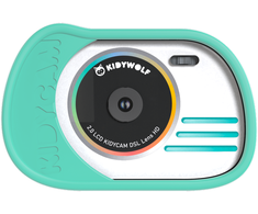 KIDYWOLF vandeniui atsparus skaitmeninis fotoaparatas KIDYCAM, mėtinis