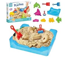 Woopie Kinetinio smėlio rinkinys 0,5kg su staliuku ir formelėmis