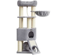 Songmics Kačių medis 50x50x141 cm natūrali drožlių plokštė