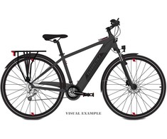 Elektrinis dviratis Tabou Kinetic UP ECO anthracite-red-18" (Dydis: 18")