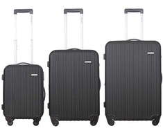 Kelioninis Cavalet Rhodes krepšių rinkinys, 3 vnt., juodos spalvos