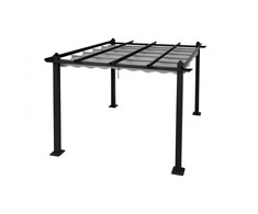 4Living Lauko pavėsinė pilkos spalvos, 3x3 m