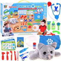 Žaislinis daktaro rinkinys, veterinaro rinkinys Deluxe Pet Care, įvairių spalvų