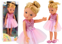 Lėlė Lean Toys Pretty Girl Ballerina, 33 cm, rožinė sp.