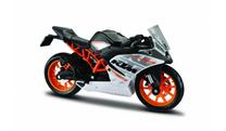  Žaislinis motociklas Maisto KTM RC390 JMMSTMKCCI72577, 1:18, balta sp./juoda sp.