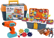 Konstruktoriaus rinkinys su atsuktuvu Lean Toys, 298 vnt., įvairių spalvų