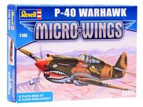 Konstruktorius, lėktuvas Revell Micro Wings Curtiss P-40 Warhawk RV0019, įvairių spalvų