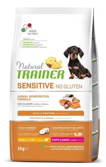 Sausas šunų maistas Natural Trainer Sensitive No Gluten Salmon, žuvis, 2 kg