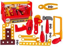 Žaislinis meistro įrankių rinkinys Lean Toys Super Tool Kit 12149, raudona sp./geltona sp.
