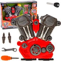 Žaislinis meistro įrankių rinkinys Take Apart Engine Overhaul Set, juoda sp./raudona sp.