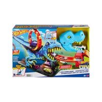 Automobilių trasa Mattel Hot Wheels T-REX Chomp Down HKX42, oranžinė sp.