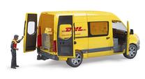  Žaislinis autobusas Bruder MB Sprinter DHL With Driver 02671, 1:16, geltona sp.