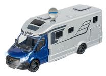  Žaislinis autobusas Majorette Hymer B-Class Camper 213773000, 1:40, mėlyna sp./sidabro sp.