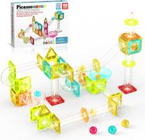 Magnetinis konstruktorius Marble Run PTMG45, 45 vnt., įvairių spalvų