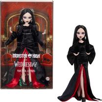Lėlė Mattel Monster High Wednesday Morticia Addams JLK99, 30 cm, juoda sp.
