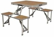 Sulankstomas turistinis stalas su kėdėmis Outwell Dawson, ruda sp., 136 cm x 85 cm x 67 cm