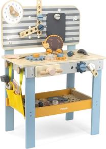 Žaislinis meistro įrankių rinkinys, meistro darbo stalas Viga Toys, įvairių spalvų