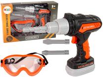 Žaislinis meistro įrankių rinkinys Lean Toys Electric Drill, juoda sp./oranžinė sp.