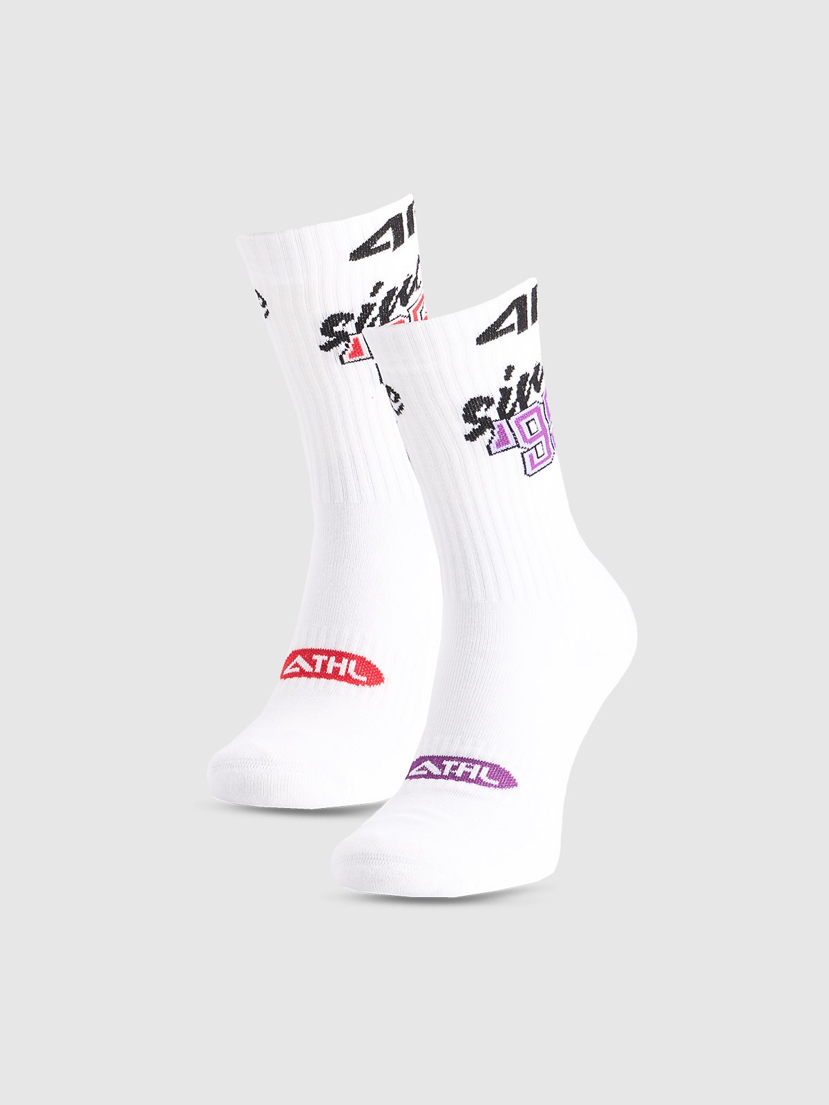 Moteriškos casual kojinės virš kulkšnių (2-pack) - daugiaspalvės
