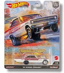  Žaislinis automobilis Mattel Hot Wheels Drag Strip Dodge Coronet 1965, 1:64, balta sp.