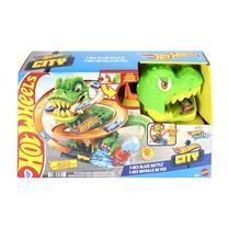 Automobilių trasa Mattel Hot Wheels T-Rex Blaze Battle JBM73, žalia sp./oranžinė sp.